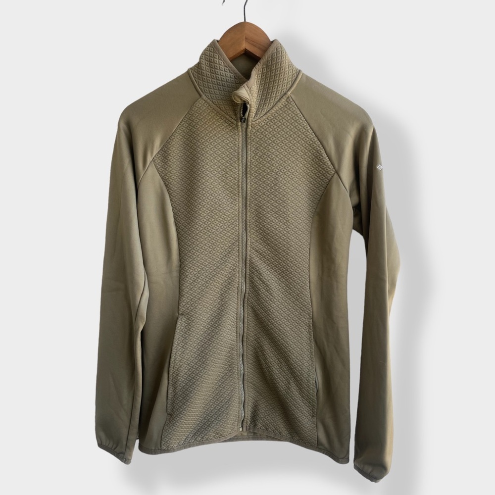 COLUMBIA Khaki Green Full-Zip Quilted Zip-up Jacket Women’s Small